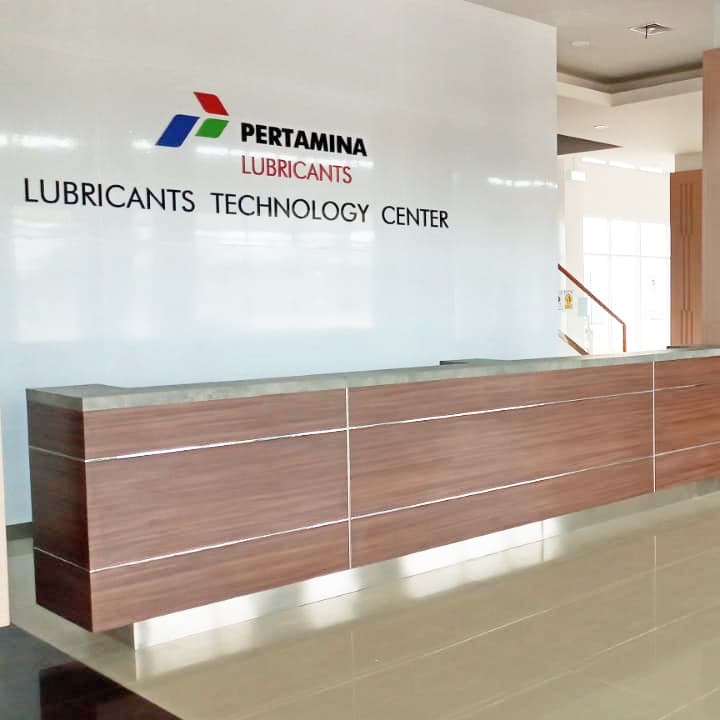 Pertamina office entrance with front desk