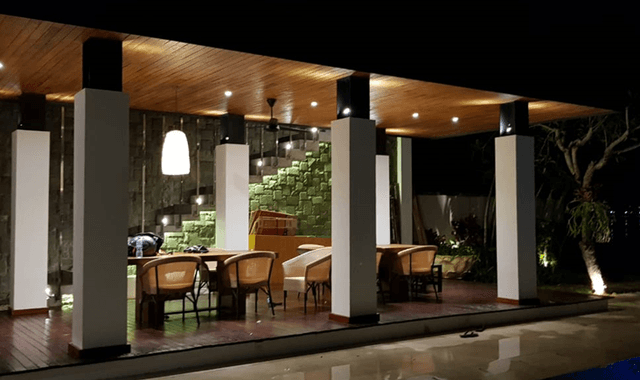 Bali private villa outdoor lounge